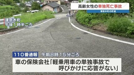 カーブの上り坂で軽乗用車が木に衝突 運転の70歳女性が死亡 熊本県