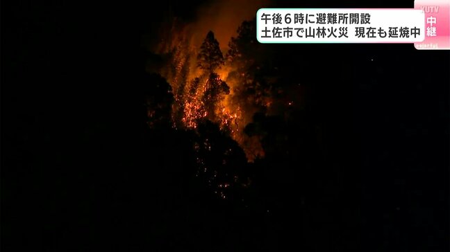 高知県土佐市で山林火災 現在も延焼中 午後6時に避難所も開設(午後6時15分時点)|TBS NEWS DIG