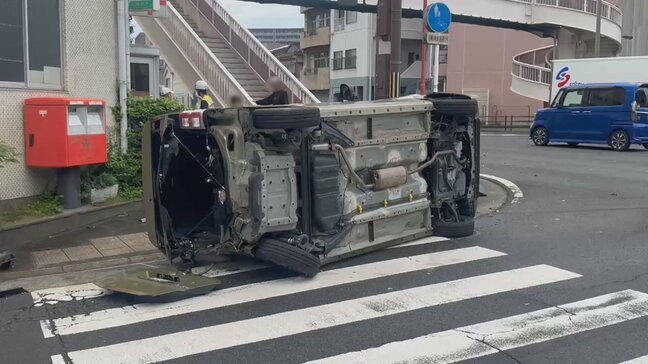 「車同士の事故で横転している」国道10号で車2台の事故　鹿児島市|TBS NEWS DIG