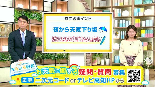 高知の天気　19日　夜から天気が崩れるところも　山岸拓気象予報士が解説|TBS NEWS DIG
