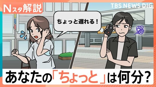 「ちょっと遅れます」「ちょっと一杯」あなたにとって“ちょっと”は何分？何時間？【Nスタ解説】|TBS NEWS DIG
