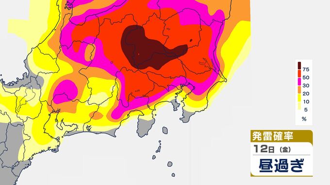 【ゲリラ雷雨】関東甲信地方で警報級大雨のおそれ　土砂災害・落雷・竜巻などの激しい突風・降ひょうに注意　今後の雨風シミュレーション・発雷確率シミュレーション【気象庁11日発表】|TBS NEWS DIG