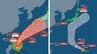 【ダブル台風発生】非常に強い勢力「台風7号（メーカラー）」は 925 hPaで最大瞬間風速 70 m/s　週末日本列島横断のおそれ　新たな「台風8号（ヒーゴス）」の進路は？　雨風シミュレーションを確認　気象庁23日午後7時5分発表【台風情報】　|　岡山・香川のニュース | 天気 | RSK山陽放送
