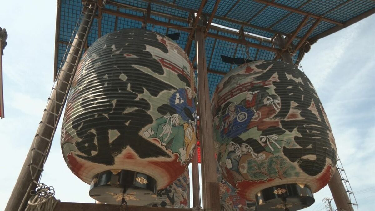 巨大な12張の提灯が夜空を彩る「三河一色大提灯まつり」始まる 愛知・西尾市の諏訪神社で23日（日）まで