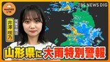【予報士ライブ解説】山形・酒田市と遊佐町に大雨特別警報 【WeATHER L!VE】（2024年7月25日）|TBS NEWS DIG