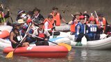 カラフルなボート約400艇が国内外から　フリーレース復活し4年ぶり通常開催　盛岡・北上川ゴムボート川下り大会|TBS NEWS DIG