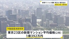 東京23区の新築マンション 2月の平均価格は10か月連続で1億円超 埼玉県内の平均価格も1億円に迫る勢い| TBS CROSS DIG with Bloomberg
