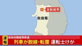 「列車が脱線、転覆している」50代の男性運転士がけが　秋田内陸縦貫鉄道 萱草駅近く　秋田・北秋田市|TBS NEWS DIG