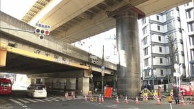 1.6ｍ突き出た鋼鉄管の切断作業きょう午前10時から開始　作業時間は約2時間の見込み　大阪・梅田|TBS NEWS DIG