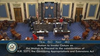 【速報】「つなぎ予算案の採決に向けた動議」可決　アメリカの政府閉鎖へ前進　民主党の一部議員がつなぎ予算案に賛成| TBS CROSS DIG with Bloomberg