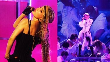 浜崎あゆみ 】 圧倒的なオーラ放つ最新ステージショットを公開 「笑う