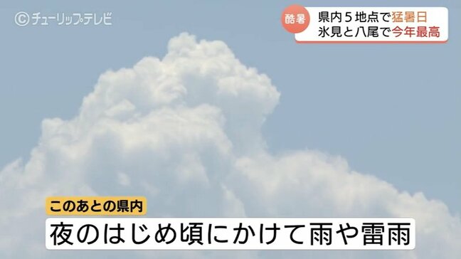 富山も猛暑日続出 氷見と八尾で今季最高 6人が熱中症疑いで搬送 80代男性1人が重症 |TBS NEWS DIG