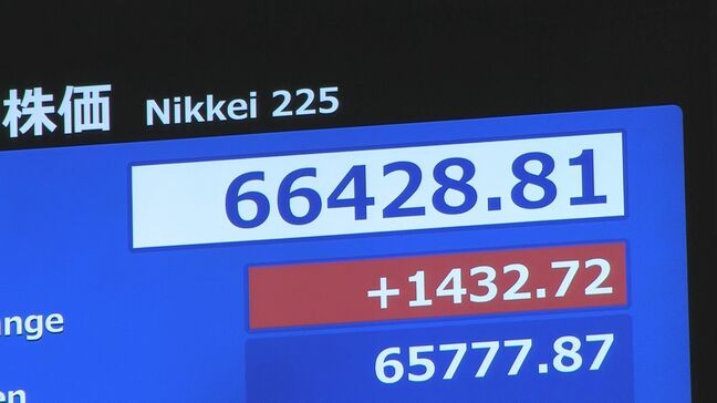 【速報】日経平均 一時1400円超の上昇 取引時間中の最高値更新 AI・半導体関連銘柄を中心に買い注文広がる|TBS NEWS DIG