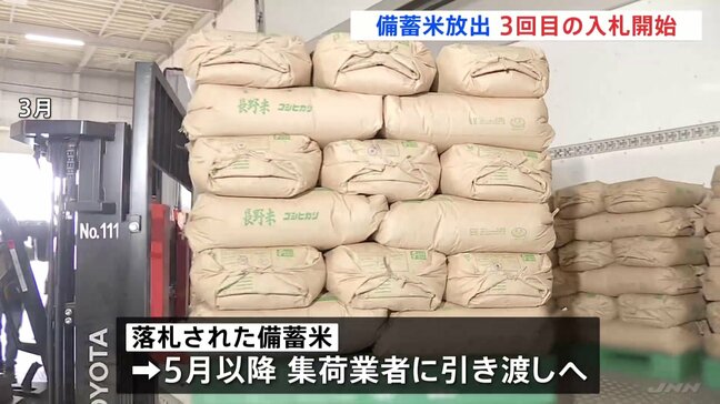 農林水産省 3回目の備蓄米の放出に向けた入札開始 7月まで毎月、備蓄米の放出を続ける方針|TBS NEWS DIG