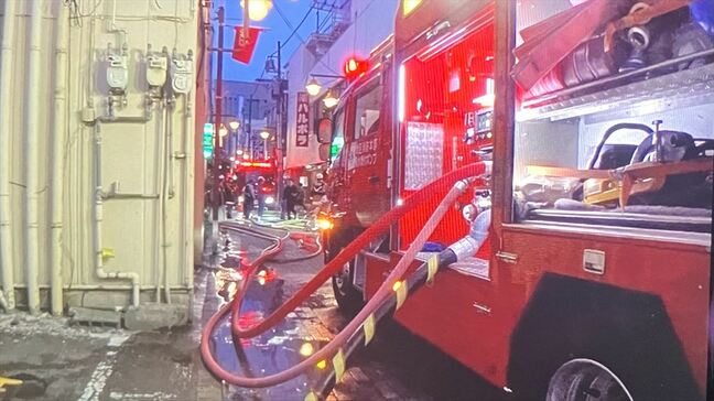 【速報】未明に飲食店が入ったビルで火災 現場は一時騒然 甲府市|TBS NEWS DIG