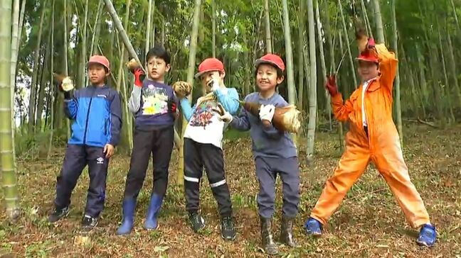 「化け物とったど~」霧島市の児童数5人の小学校 タケノコ堀り体験 鹿児島|TBS NEWS DIG