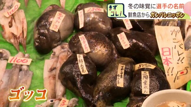 鮮魚店からガンバレニッポン！冬の味覚「ホテイウオ」に髙木美帆、平野歩夢…ひときわツヤのある魚は高梨沙羅「期待大きく、今年こそは」函館市・中島廉売|TBS NEWS DIG