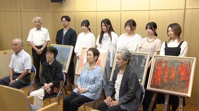 「繰り返せない、こんなこと」被爆体験を聞き、広島を歩いた芸術学部の学生たち 完成した絵画が訴えるもの|TBS NEWS DIG