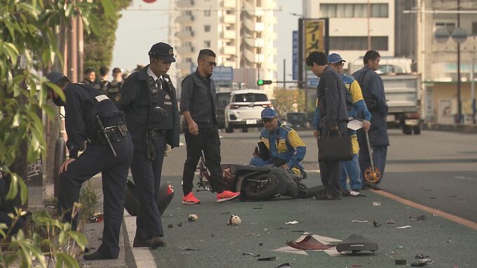 正月早々の事故  国道で原付バイクの56歳の男性が死亡　車線変更で後方を走っていた乗用車に衝突　浦添市　|　沖縄のニュース｜RBC 琉球放送