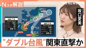 警戒“ダブル台風”関東直撃か 大雨も注意、台風7号接近 300ミリの雨量予想【Nスタ解説】|TBS NEWS DIG