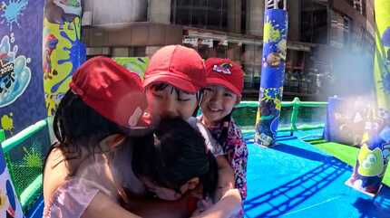 人気ゲーム「スプラトゥーン」とコラボ 最高25メートルの体感型噴水