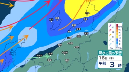 新潟の雨 】雷を伴う激しい雨が降り大雨か 12日夕方までの24時間に下越
