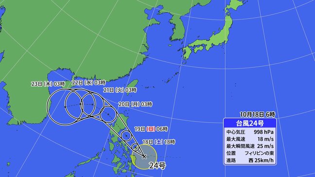 【台風情報】台風24号「フンシェン」発生 いつまで台風シーズン? 台風の「目」に突っ込んだ気象予報士が見た”らせん状の雲”とは|TBS NEWS DIG