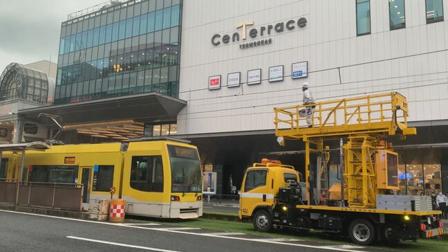 鹿児島市電「大幅な遅れ」パンタグラフから出火 「天文館電停付近で車両故障」|TBS NEWS DIG