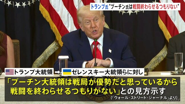 トランプ氏「プーチンは戦闘終わらせるつもりない」と欧州首脳に伝達　ロシアへの制裁強化も後ろ向き姿勢|TBS NEWS DIG