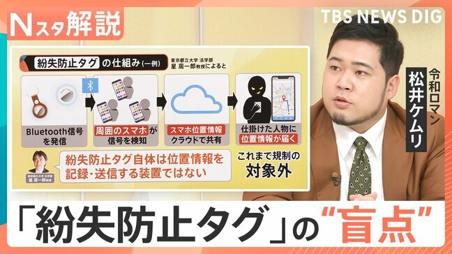 「位置情報送らない」のに追跡…「紛失防止タグ」“悪用”を規制対象に　GPSとは異なる“盲点”【Nスタ解説】|TBS NEWS DIG