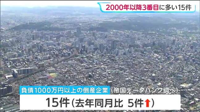 「資金繰りの悪化で経営が行き詰まる」宮城7月の倒産件数　今後も高水準が続く見通し|TBS NEWS DIG