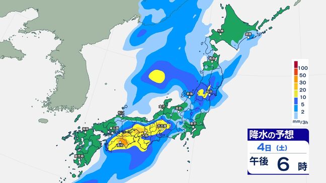 週末は警報級の大雨のおそれ　4日～5日は西日本や東日本太平洋側中心に大雨予想【雨のシミュレーション掲載】|TBS NEWS DIG