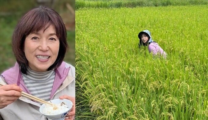 【 磯野貴理子 】自身の田んぼを手入れ「今のところ稲は順調に育ってます　来月はいよいよ稲刈り！」|TBS NEWS DIG