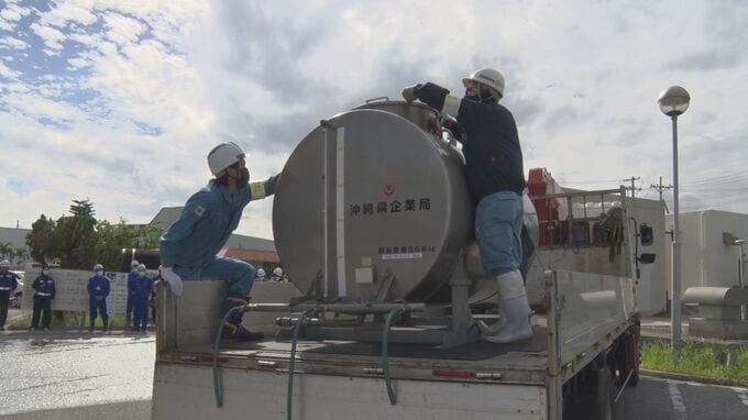 台風6号で断水を経験した沖縄　災害時に速やかな緊急給水を目指し浄水場など4カ所で訓練|TBS NEWS DIG