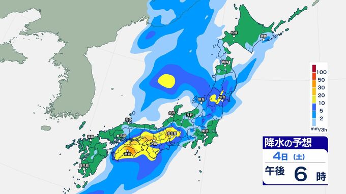 週末は警報級の大雨のおそれ　4日～5日は西日本や東日本太平洋側中心に大雨予想【雨のシミュレーション掲載】|TBS NEWS DIG