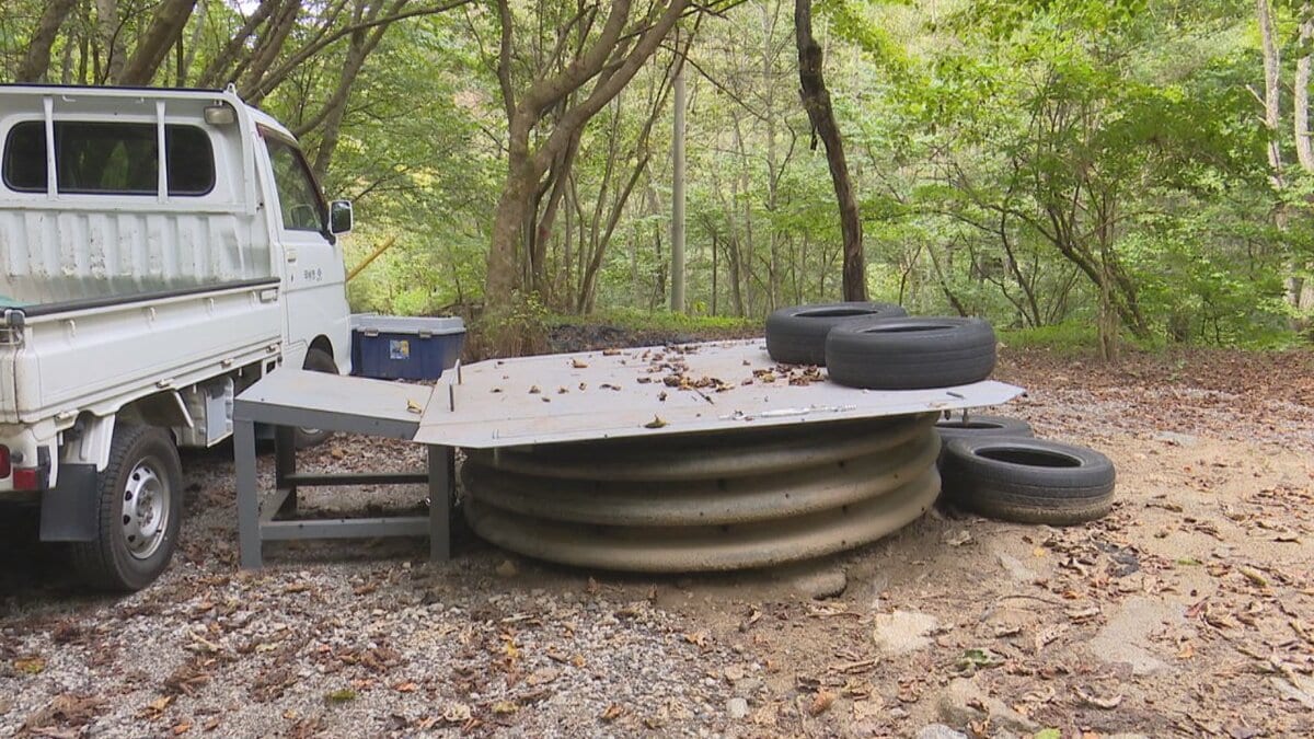 駆除したシカやイノシシなどの処理を効率化　大型排水管を活用した残渣処理施設の実…