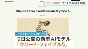 アンソロピック「ミュトス」同等性能の新型AI「クロード･フェイブル5」発表　セキュリティ対策を慎重に設計 初の一般公開モデルに|TBS NEWS DIG