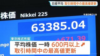 日経平均株価 取引時間中の最高値更新　午前は226円の値下がりで取引終了| TBS CROSS DIG with Bloomberg