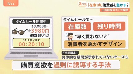 あと1個”や“残り1分”「ダークパターン」の可能性、“ひっかけ型”で定期