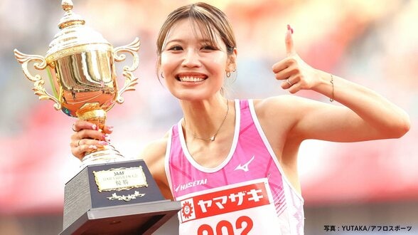 中島ひとみ、女子100mHで悲願の初優勝「本当に自分に集中できた」接戦制しアジア大会代表に内定【陸上・日本選手権】|TBS NEWS DIG