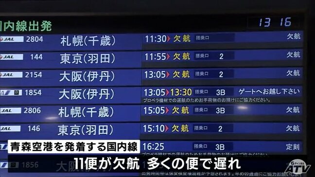 大雪で欠航相次ぐ「あまりいい年明けではない」　飛行機内で5時間以上の待機した客も　青森空港|TBS NEWS DIG