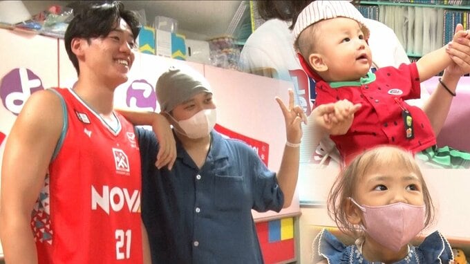 病室に笑顔が咲いた！ドラフラ渡部琉選手とチアが小児病棟を慰問「私たちが元気をもらった」病院にバスケットゴール寄贈　|　RCC NEWS | 広島ニュース | RCC中国放送