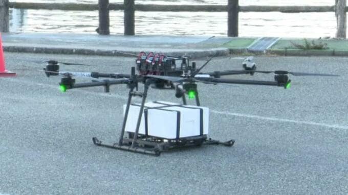 “ドローン物流”に手ごたえ 7.5キロの荷物を自動操縦で港まで運搬 過疎地域の課題解決に期待 愛媛　|　愛媛のニュース - Nスタえひめ｜あいテレビは6チャンネル