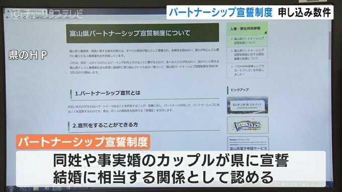 パートナーシップ宣誓制度の受け付け始まる　すでに数件の申し込み　富山|TBS NEWS DIG