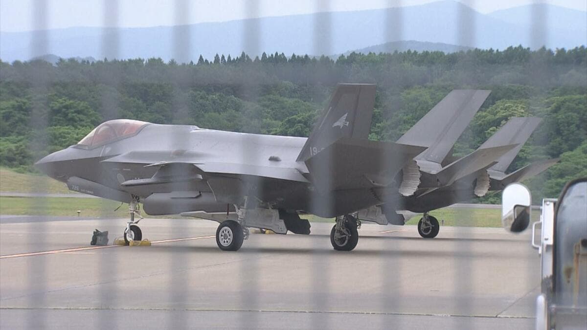 緊急着陸のF35A戦闘機は“電気系統に関する警報灯が点灯” 航空自衛隊
