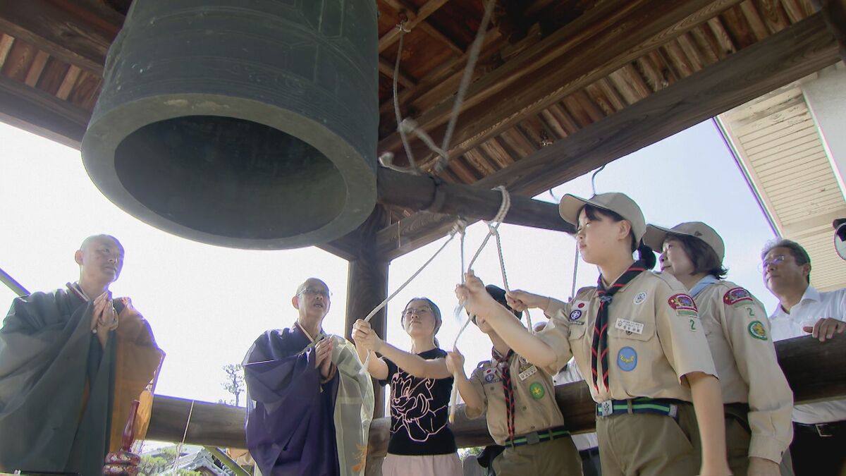 広島原爆投下からきょう80年 愛知・北名古屋市で「平和を祈る鐘」寺の住職「子どもたちに平和をつないでもらいたい」 