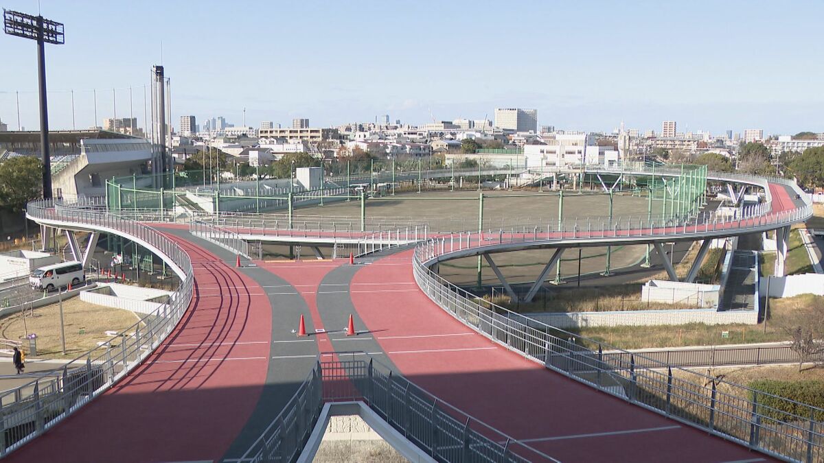 パロマ瑞穂スタジアムの8の字型回遊路｢MIZUHO-LOOP｣視察会 地元出身 元フィギュアスケーター小塚崇彦さん「散歩に来て」名古屋