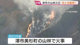 三重・津市の林火災 自衛隊ヘリも出動し消火活動「おおむね火の勢い抑えられた」 10ヘクタールが焼ける|TBS NEWS DIG