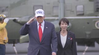 米軍横須賀基地にトランプ大統領と高市総理が到着 このあとトランプ氏が演説| TBS CROSS DIG with Bloomberg