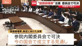 【速報】国旗損壊罪法案が参・内閣委で可決 国民民主党と参政党も賛成| TBS CROSS DIG with Bloomberg